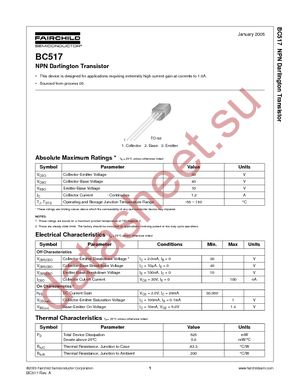 BC517_D26Z datasheet  